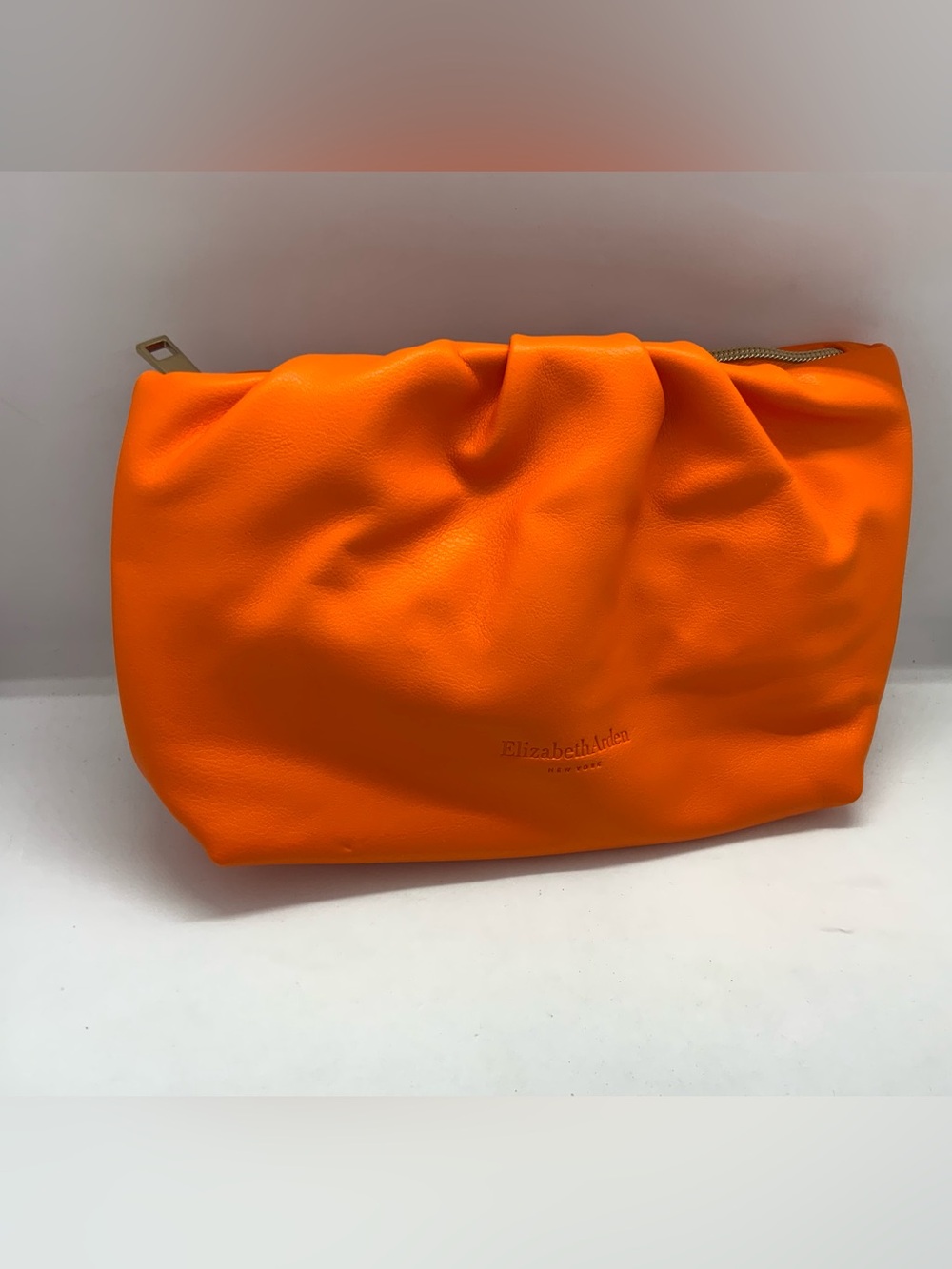 Elizabeth Arden Bright Orange Zip Cosmetic Pouch